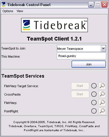 Figure 3. The TeamSpot Client