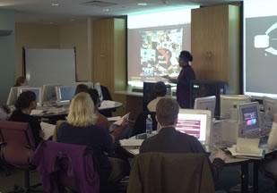 Figure 5. Seminar Area with Projection Screens